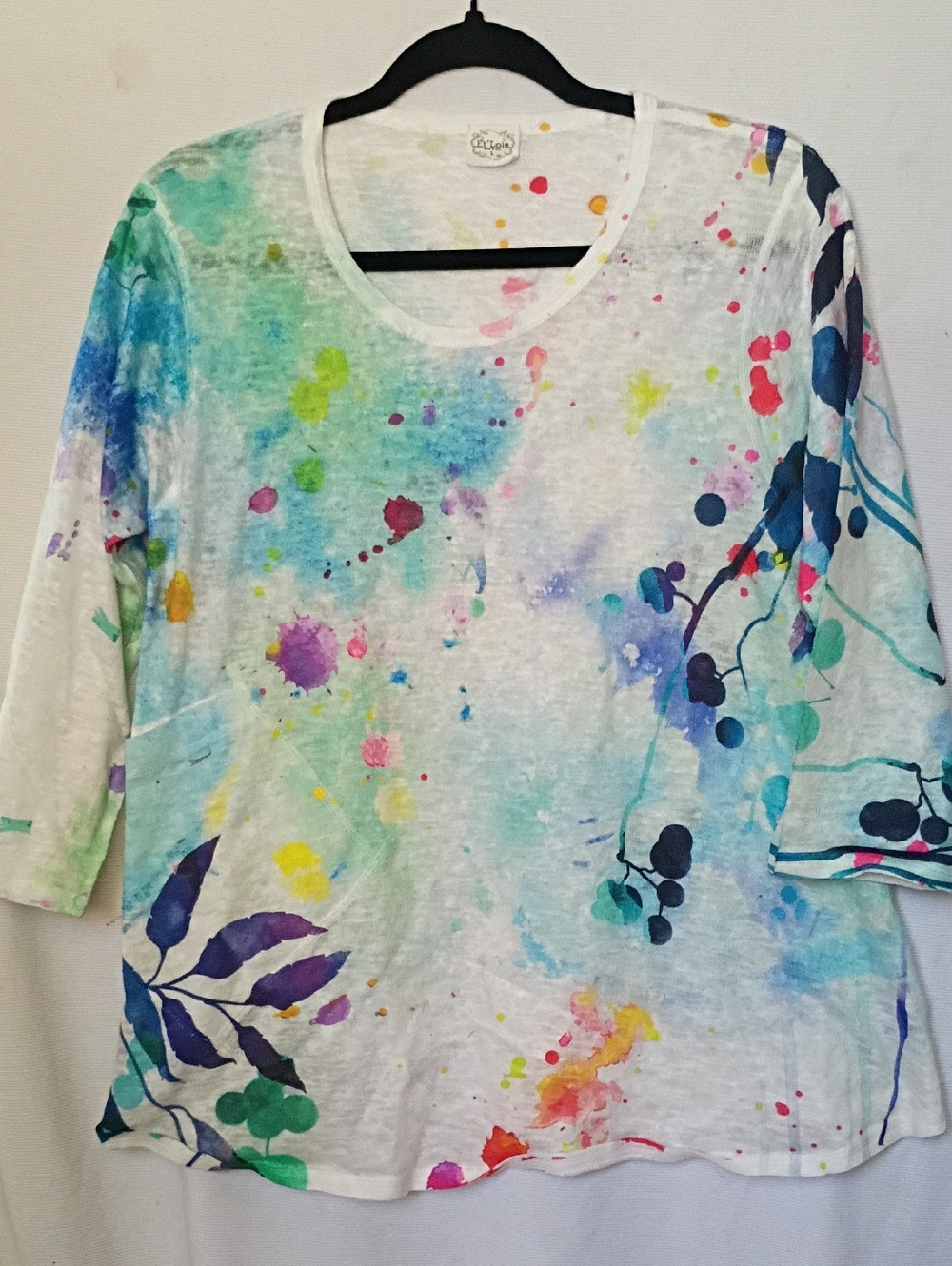 Et. Lois Women's Watercolor Lightwieght Knit Top